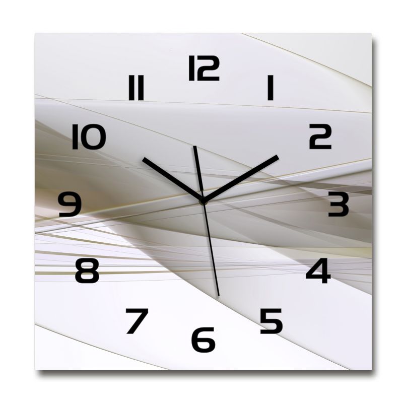 Zegar szklany Tulup Abstrakcja czarne wskazówki 30x30 cm cm cichy 1 szt.
