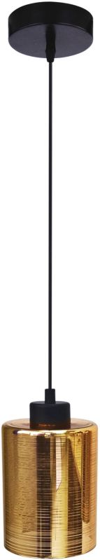 Lampa wisząca Candellux Cox czarno-złota, E27, 60W, lustro, metal, 1 szt.