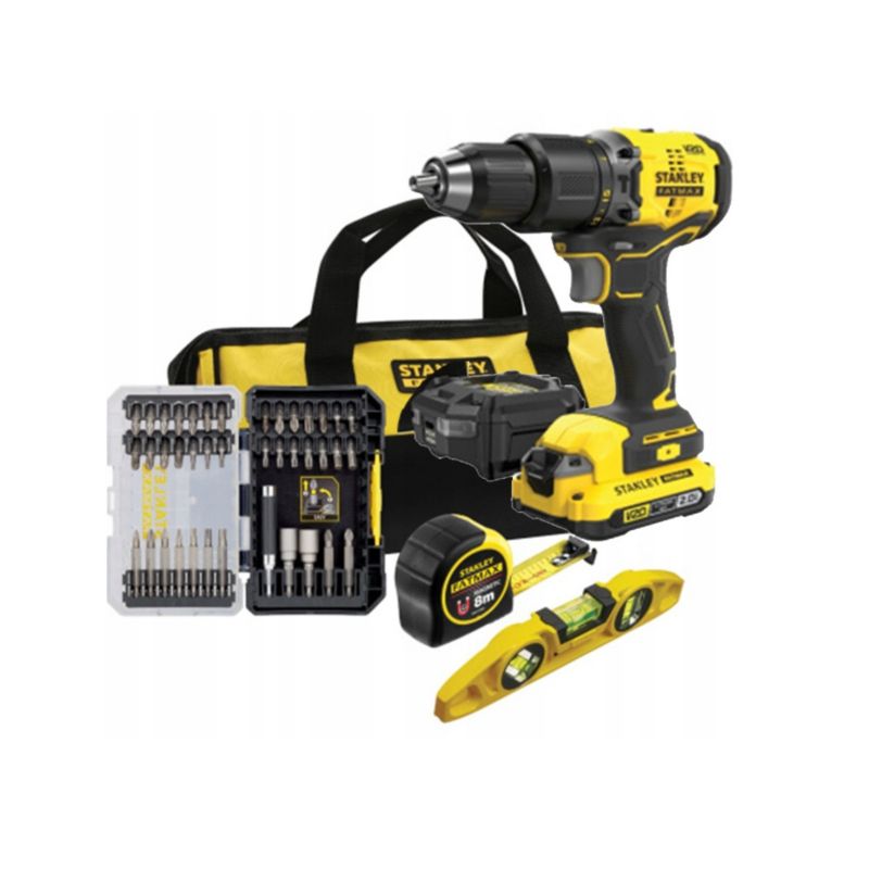 Zestaw 4 elementowy 18V STANLEY V20 wkretarka narzędzia akcesoria 1 x 2.0Ah 1 Zestaw