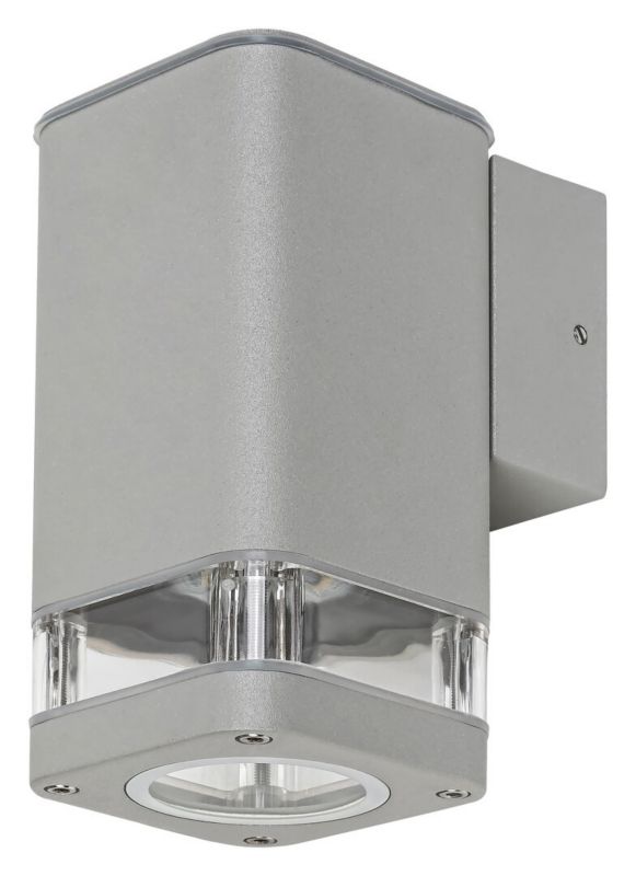 Kinkiet ścienny zewnętrzny Rabalux Sintra popielato-przezroczysty 1 x GU10 x IP44 wym: 15,5 x 8 x 11,5 cm - 1 szt.