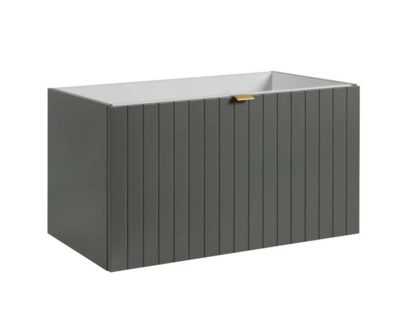 Szafka pod umywalkę KROFAM HARMO 80 cm szaro-zielony półmat bez umywalki 1 szt