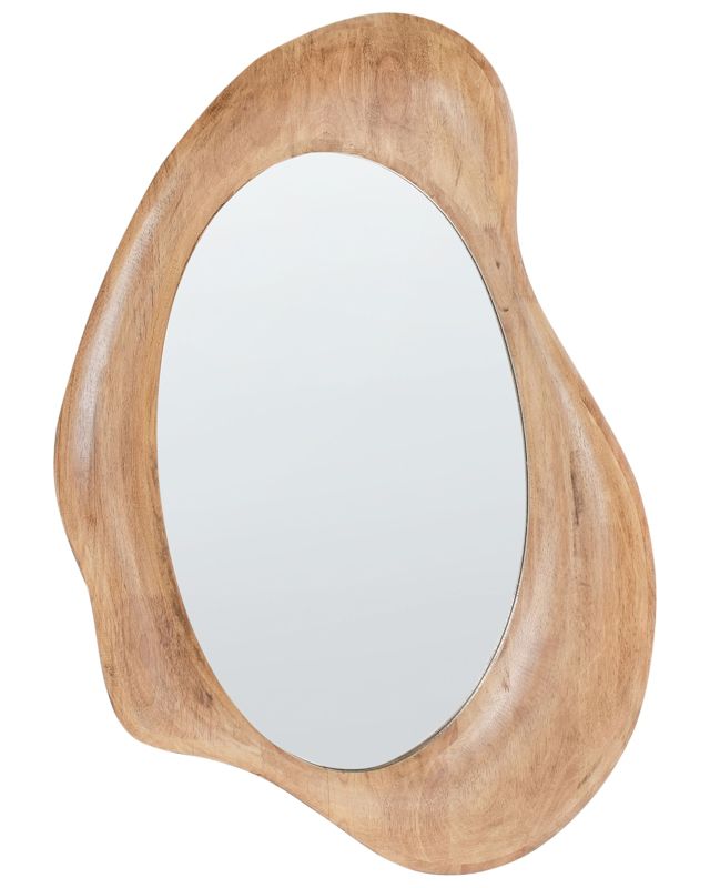 Lustro ścienne Hourtin 68 x 100 cm Brązowy 1 szt.