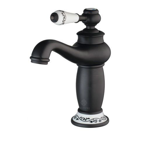 Bateria umywalkowa Lauferi ADEONA stojąca mosiężna czarna retro 1 szt.