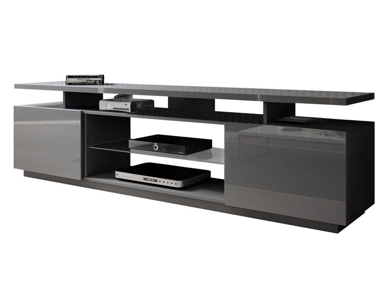 Szafka RTV MIRJAN 24 Eva grafit /grafit połysk 1 szt.