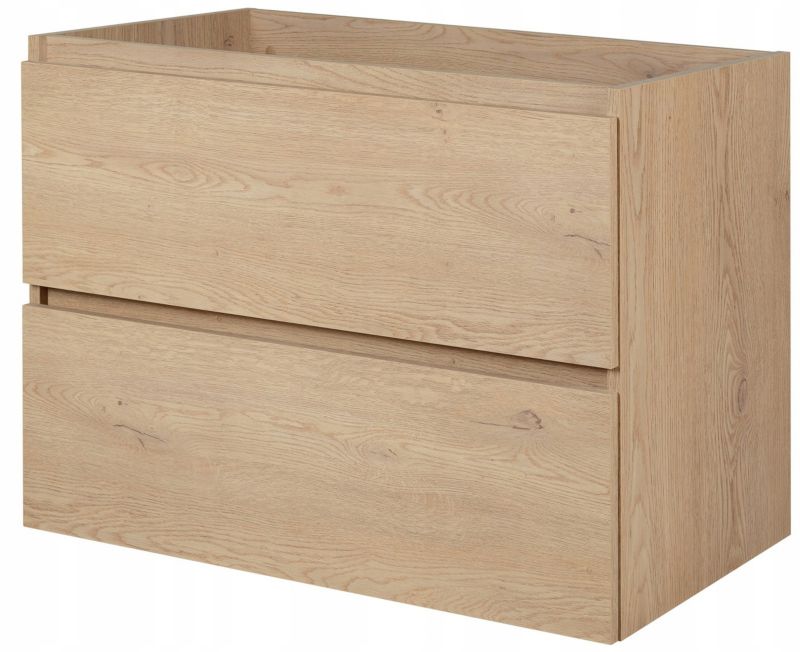 Szafka pod umywalkę Furnidea 80 cm dąb jasny wisząca Simple 1 szt.