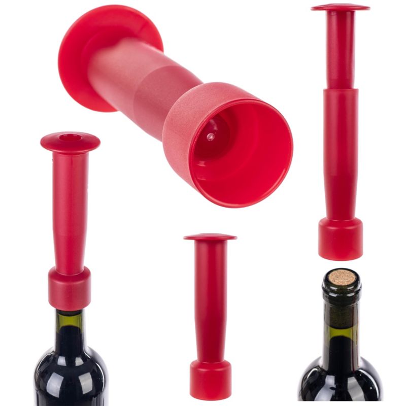Korkownica KADAX ręczna do butelek, czerwona, 15 x 3.5 cm, 1 szt.