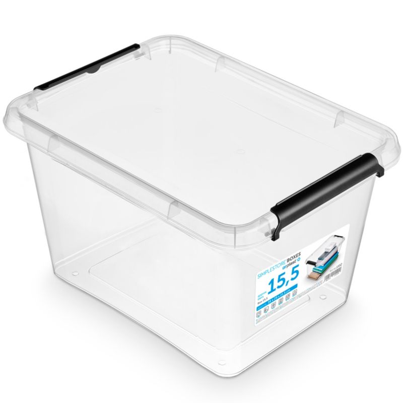 Pojemnik Plastikowy ORPLAST z pokrywą, transparentny 15,5 L 1 szt.