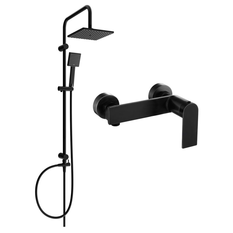 Zestaw prysznicowy natynkowy Mexen Zero czarny 1 szt.