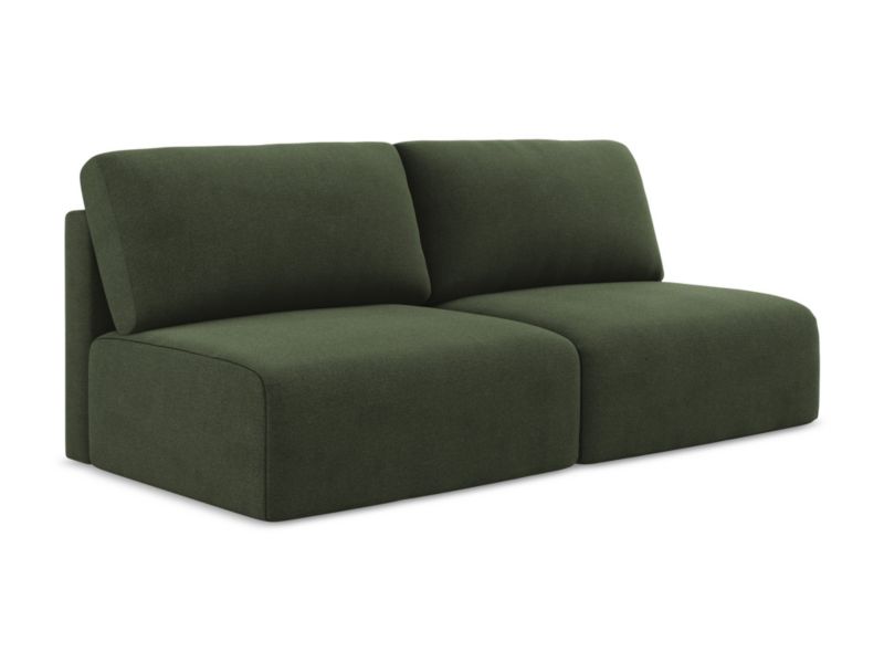 Sofa 3-osobowa z funkcją spania LaMiaSofa OSTIA z tkaniny strukturalnej 216x102 cm oliwkowy 1 szt.