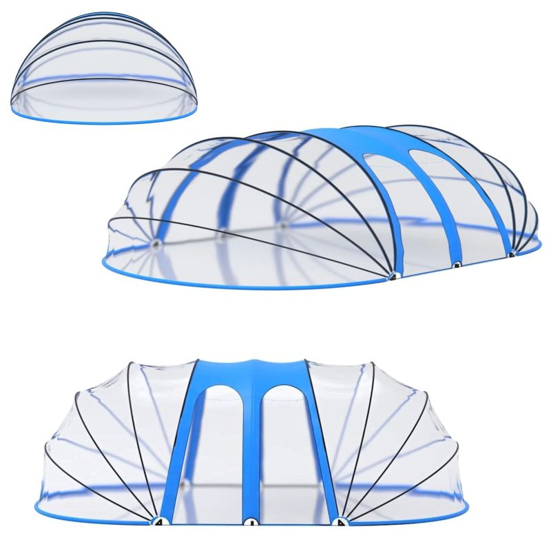 Pokrywa kopuła daszek na basen ogrodowy owalna ochronna Coil 530x410x205cm 1szt