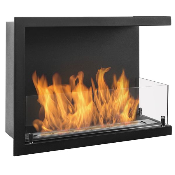 Biokominek Yannkes narożny, prawy Line-P 60 cm z szybą 1szt.