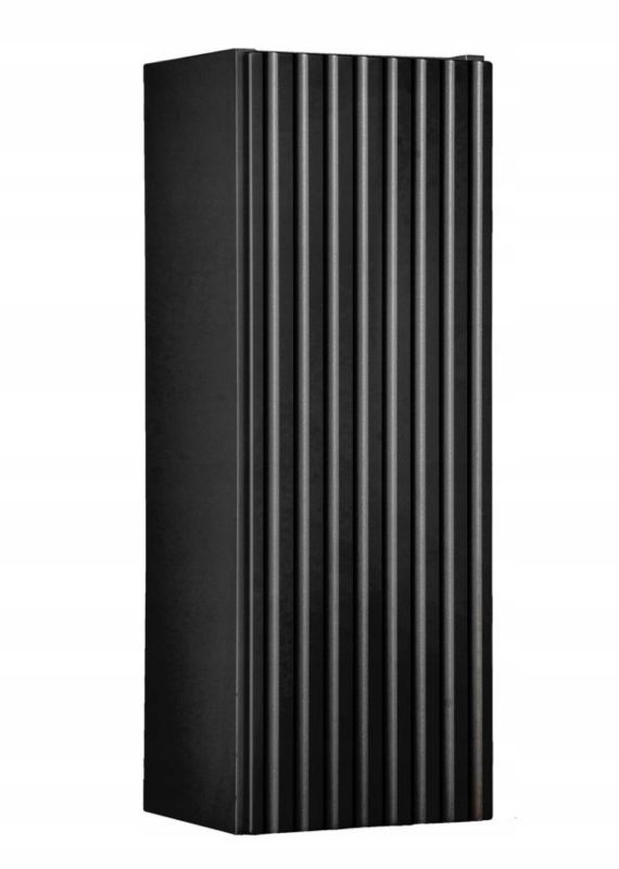 Szafka łazienkowa łazienkowa Furnidea Nova Black czarna wisząca 20 cm ryflowana 1 drzwi 1 szt.