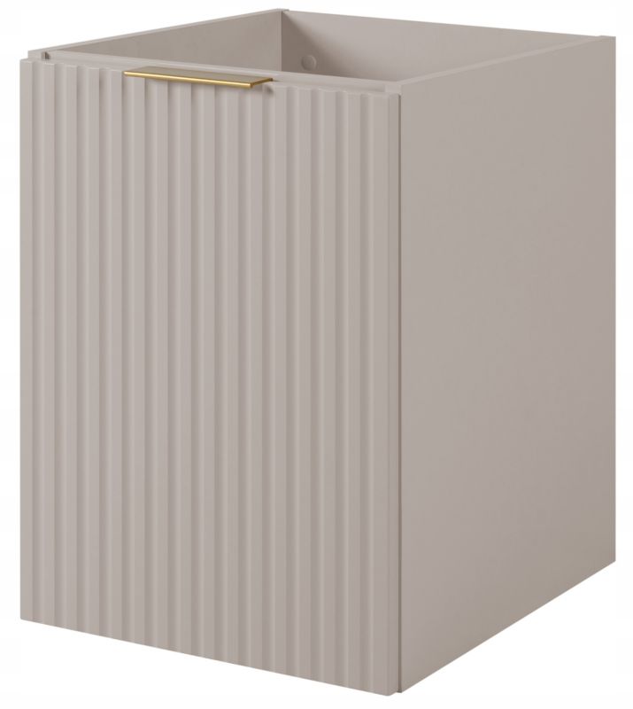 Szafka łazienkowa Furnidea 40 cm wisząca ryflowana kaszmir mat Flow 1 szt.