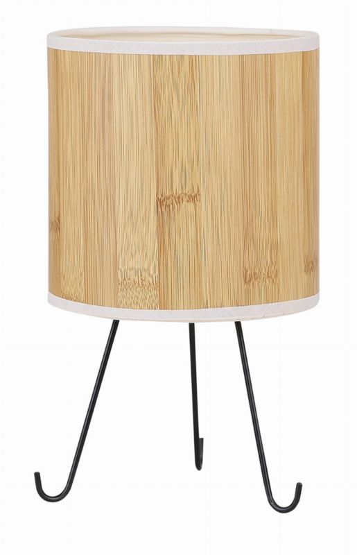 Lampka stołowa Candellux Adora czarna-jasne drewno 1 x E14 x 40W IP20 wym: 26 x 15 x 15 cm tworzywo sztuczne - 1 szt.