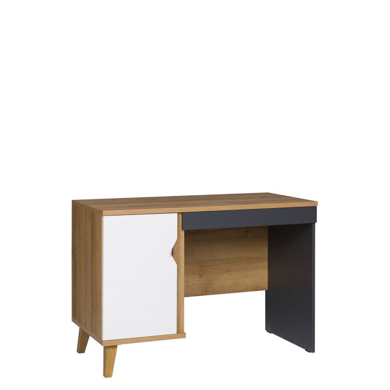 Biurko MIRJAN 24 Memone dąb złoty / grafit + biały 1 szt.