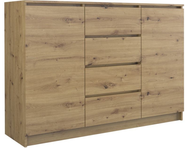 Komoda Topeshop 2D4S 120 - Dąb Artisan Szafka 40x120x97 cm 1 szt.
