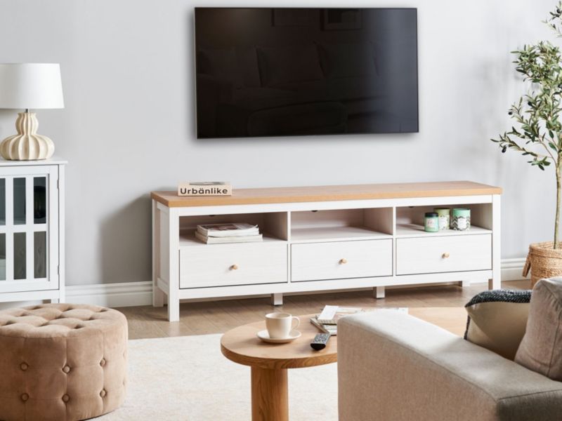 Szafka RTV Inverell Drewno Biały 1 szt.