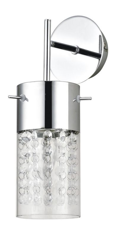 Kinkiet ścienny Rabalux Waterfall chrom i kryształ szkło kryształowe 1 x E14 x IP20 wym: 29 x 8,8 x 16 cm - 1 szt.