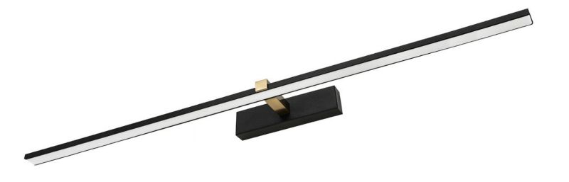 Kinkiet ścienny IdeaLED Venus czarno-złoty-biały nad lustro LED 18W 4200K 1100lm IP44 wym: 5 x 90 x 13 cm - 1 szt.