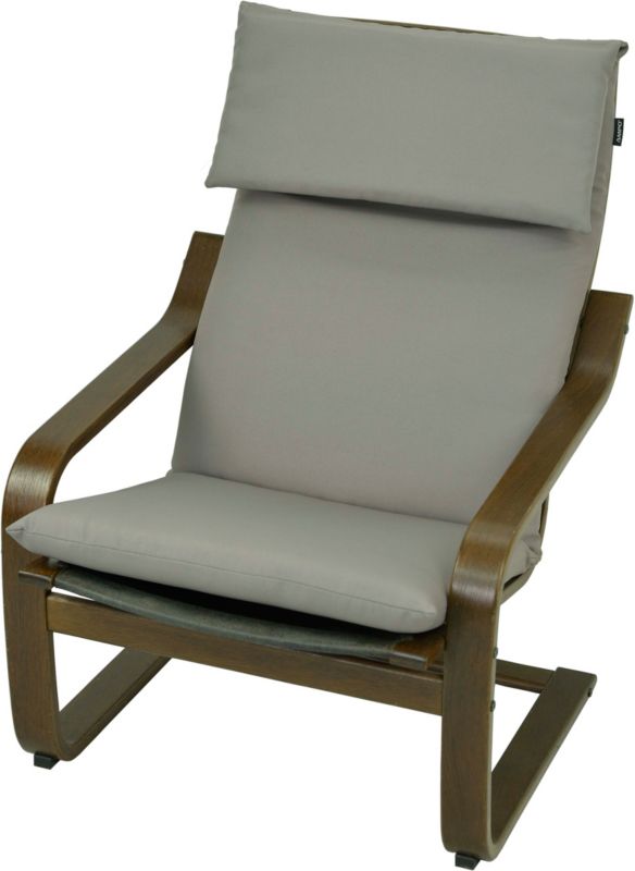 Poduszka na fotel IKEA AMPO szary gładki na suwak 1 szt.