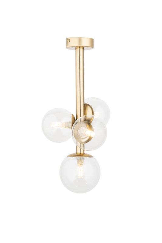 Lampa sufitowa wisząca Sigma Lighting Perla Lux 7712 złoto-przezroczysty dekoracyjna 4xG9 x 1 szt.