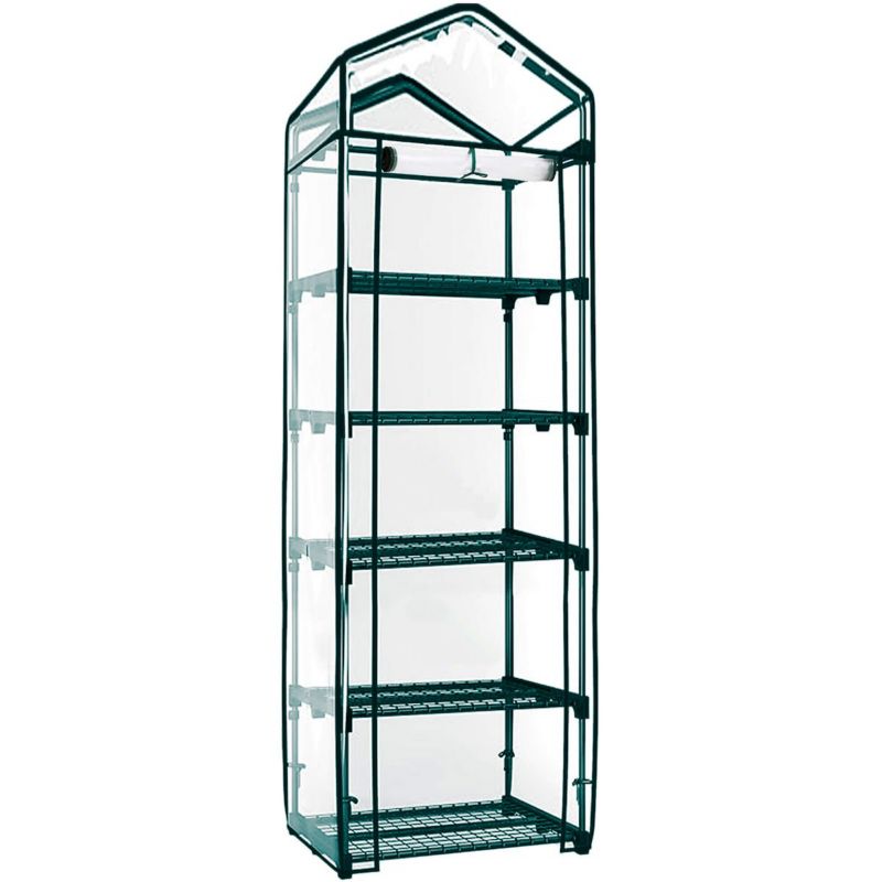 Regał foliowy Springos warzywniak ogrodowy z 5 półkami balkonowy 130g/m2 190x70x50 cm 1 szt.