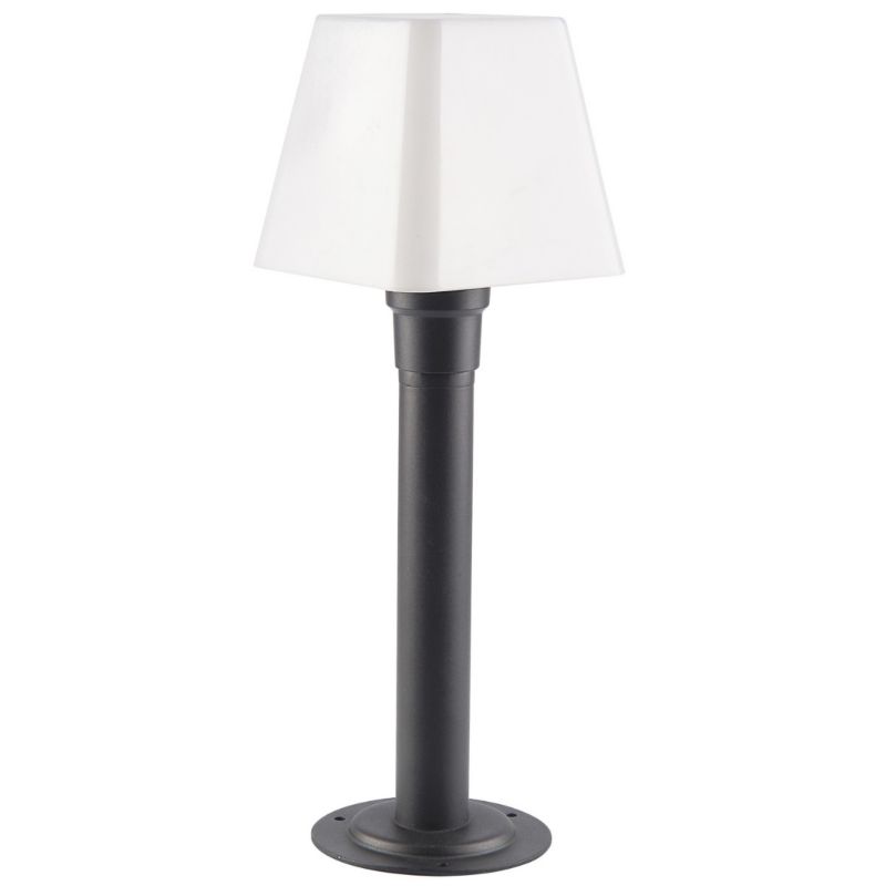 Lampa ogrodowa stojąca Polux Giza biało-czarny mat 1 x E27 x IP44 wym: 44 x 15 x 15 cm - 1 szt.
