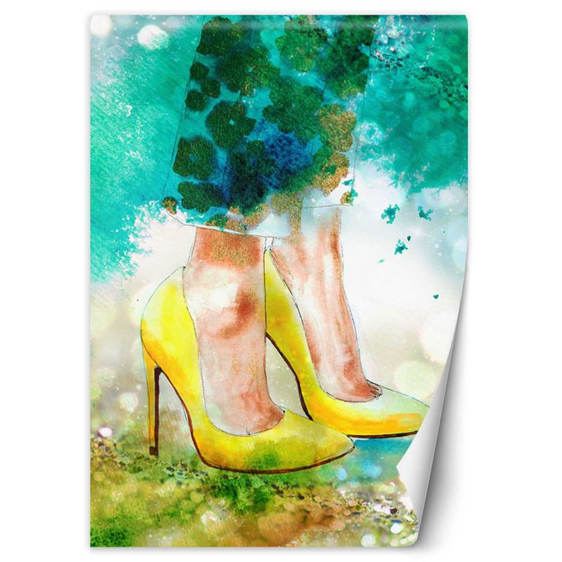 Fototapeta Feeby Żółte szpilki akwarela abstrakcja 150x210 1 szt