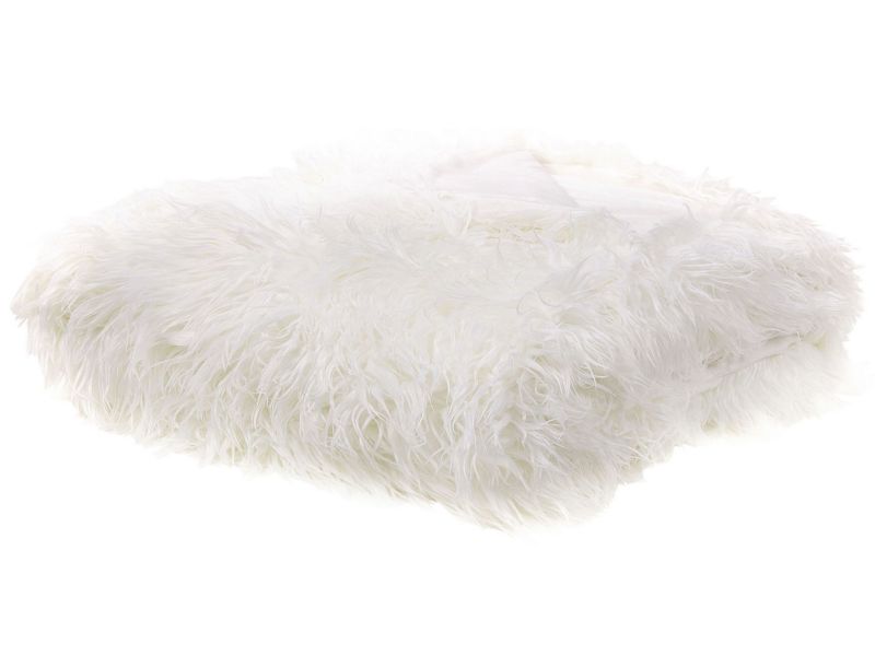 Narzuta na łóżko Delice Tkanina 200 x 220 cm Biały 1 szt.