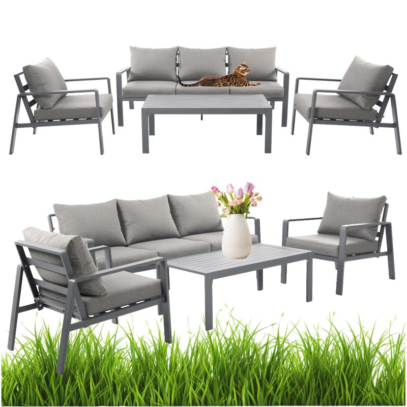 Zestaw mebli ogrodowych Meven Aruba, sofa, stolik, 2 fotele 1 kpl