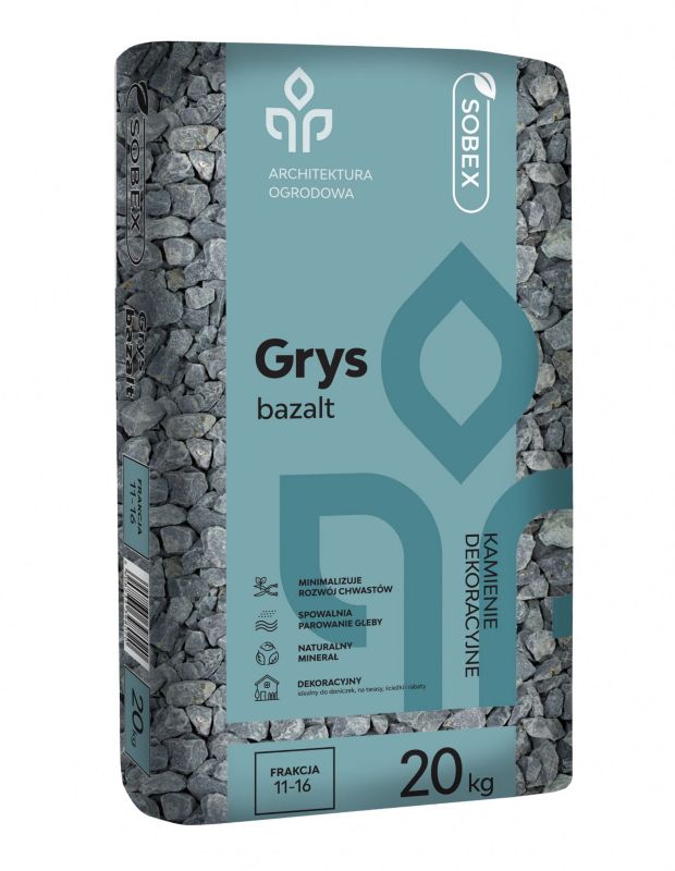 Grys bazalt 20 kg (11-16), SOBEX, 1 szt.