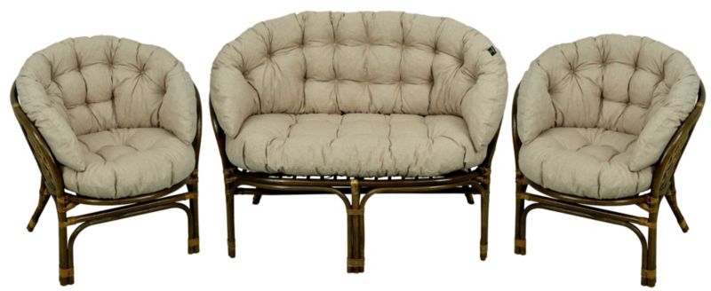 Poduszka na meble rattanowe wiklinowe AMPO komplet beżowy turia 1 szt.