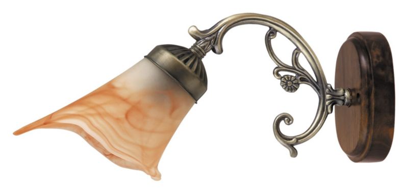 Kinkiet ścienny Rabalux Rustic 3 brąz styl klasyczny 1 x E14 x IP20 wym: 16 x 11 x 33 cm - 1 szt.