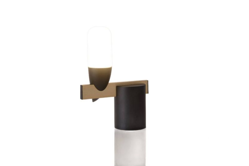 Lampka stołowa Candellux Sakai czarna-mosiądz LED 54W 3000K 430lm IP20 wym: 23.8 x 7.5 x 16.5 cm metal - 1 szt.