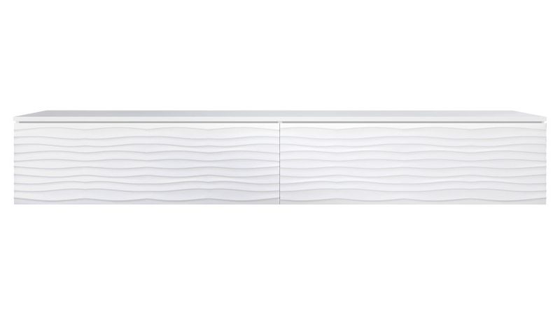 Szafka RTV MIRJAN 24 D180 MDF biały/biała fala 1 szt.