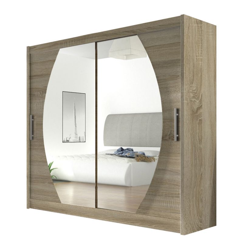 Szafa MIRJAN 24 z drzwiami przesuwnymi London IV dąb sonoma/lustro 1 szt.