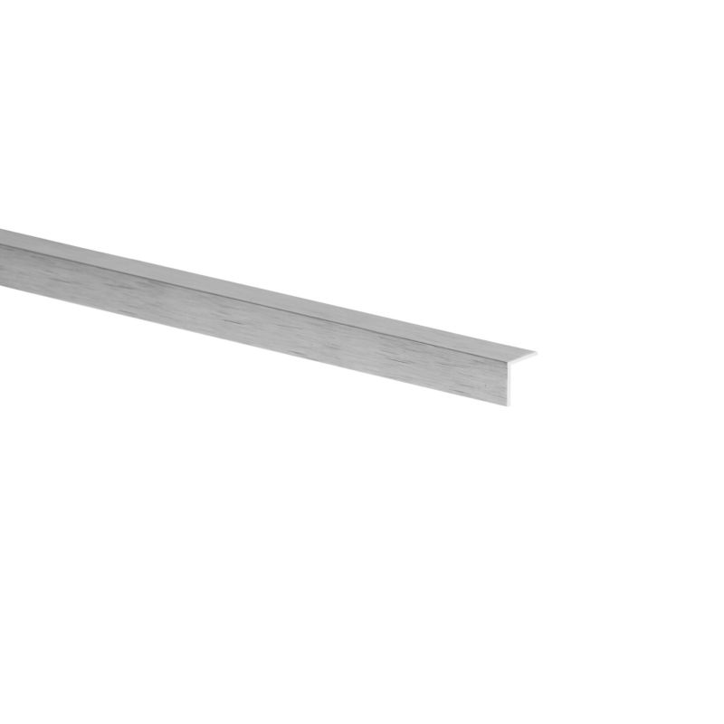 Kątownik aluminiowy szczotkowany 15 x 15 x 1 mm l=2,50 m szary mat