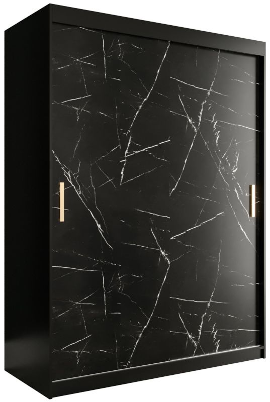 Szafa przesuwna Garderoba Abiks Marmur T 150 czarny + czarny 1 szt.
