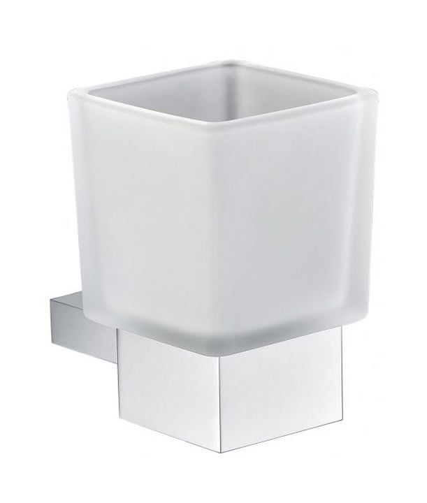 Kubek ścienny Stella Oslo mat/chrom, szkło, montaż ścienny, ukryte mocowanie, 1 szt.