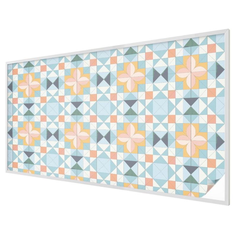 Folia Witrażowa Wallfluent 200x116 cm Naklejka na Szybę Geometryczne wzory pastelowe 1 rol.