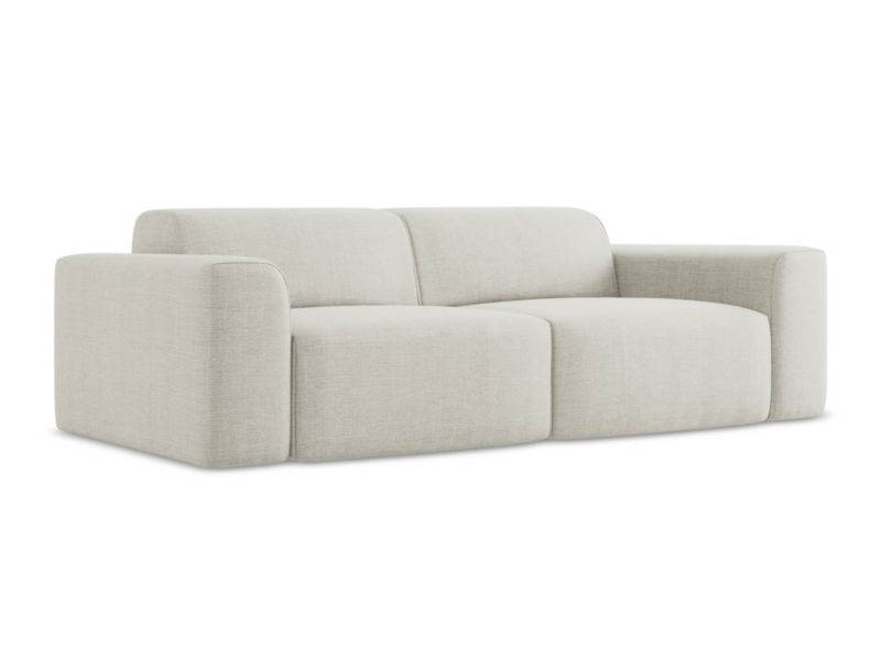 Modułowa sofa 2-osobowa LaMiaSofa BOVA z tkaniny strukturalnej 208x104 cm jasny beż 1 szt.