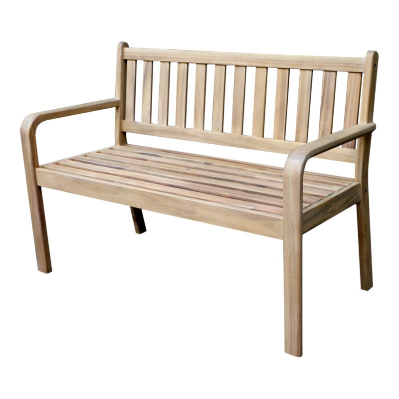 Ławka GoodHome Riveo z oparciem 2-osobowa