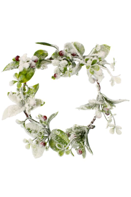 Wianek śnieżony MAG dekorowany 30 cm