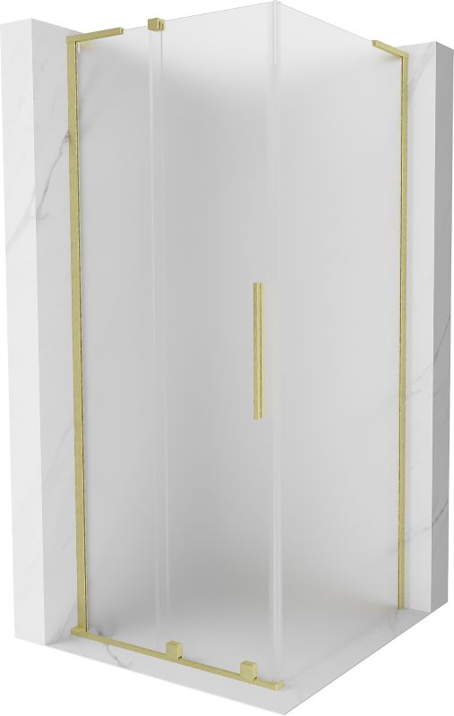 Kabina prysznicowa Mexen Velar L rozsuwana 120 x 120 cm szron złota szczotkowana 1 szt.
