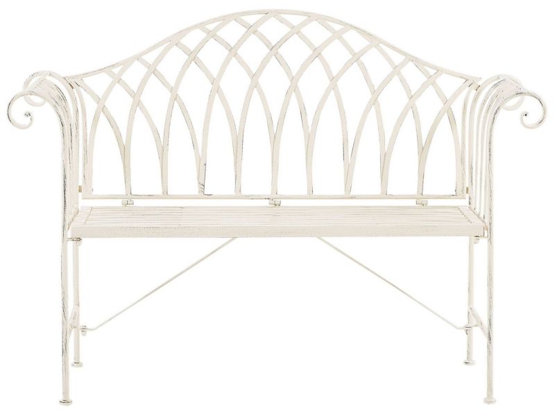 Ławka ogrodowa Milazzo Metal Biały 1 szt.