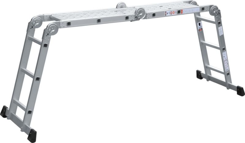 Drabina przegubowa aluminiowa 4x3 z podestem SKIVA 1 szt