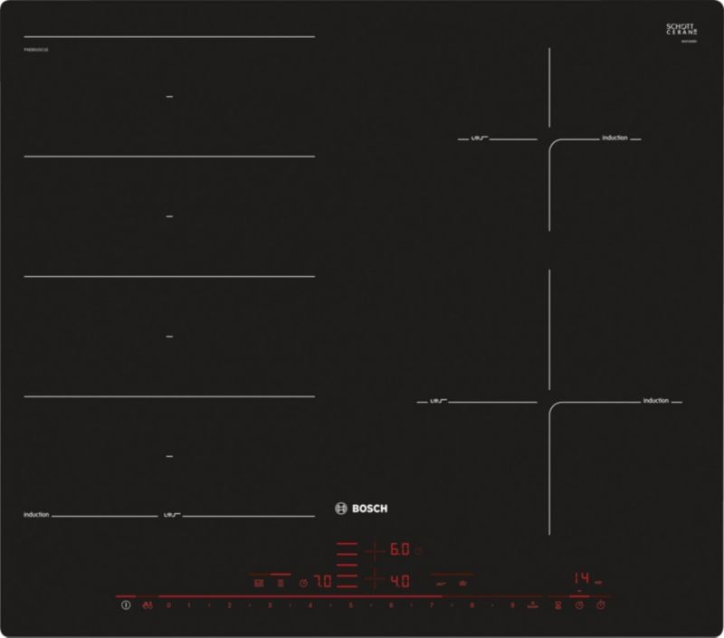 Płyta indukcyjna BOSCH PXE601DC1E Serie 8 57 cm czarne szkło 1szt.