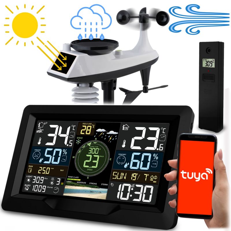 Bezprzewodowa stacja pogodowa Berdsen pogody higrometr termometr budzik alarm 1szt.