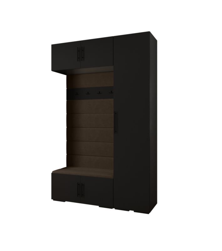 Garderoba do przedpokoju Abiks INOVA 3 Z19 czarny+czarny+manila04 1 szt.