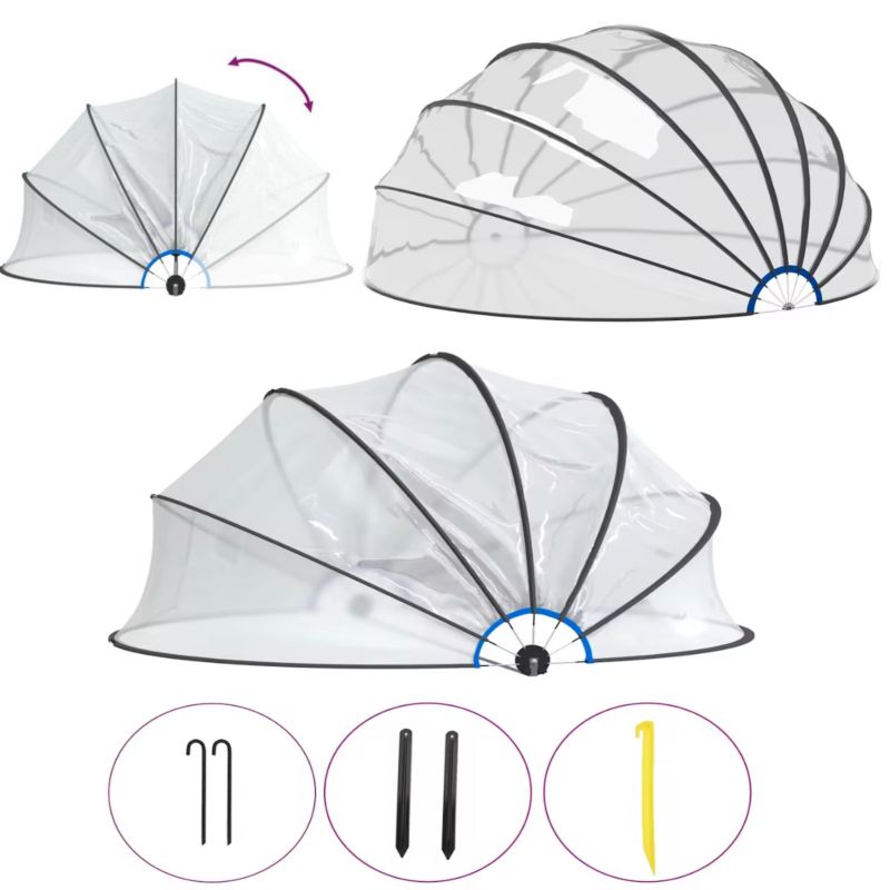 Pokrywa kopuła daszek zadaszenie na basen ogrodowy Coil ochrona 500X250 1szt